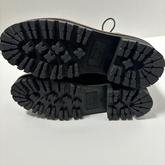 Marc Fisher Izzie Genuine Shearling Lace Up Boot Gray Suede Size 6 - Picture 3 of 9